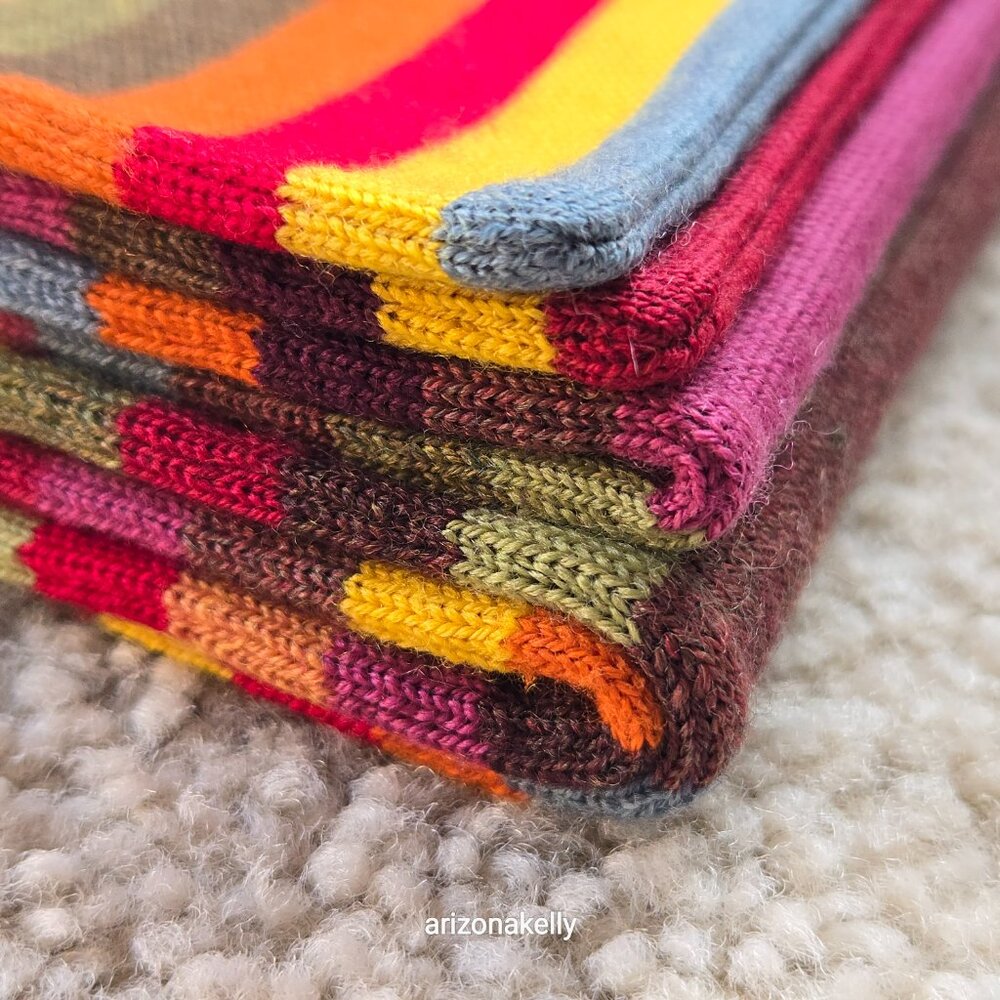 NWOT Mia Zia Merino Knit Stripe Scarf Belguim - Picture 8 of 11